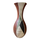 Vase ocre beige vert noir 1950 1960 céramique