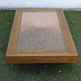 Roméo Rega Coffee Table, Pine Scales, Vintage 1970 Design
