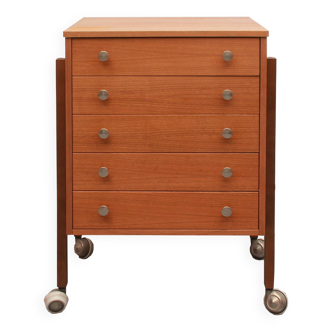 Commode/Chariot des années 60 en noyer