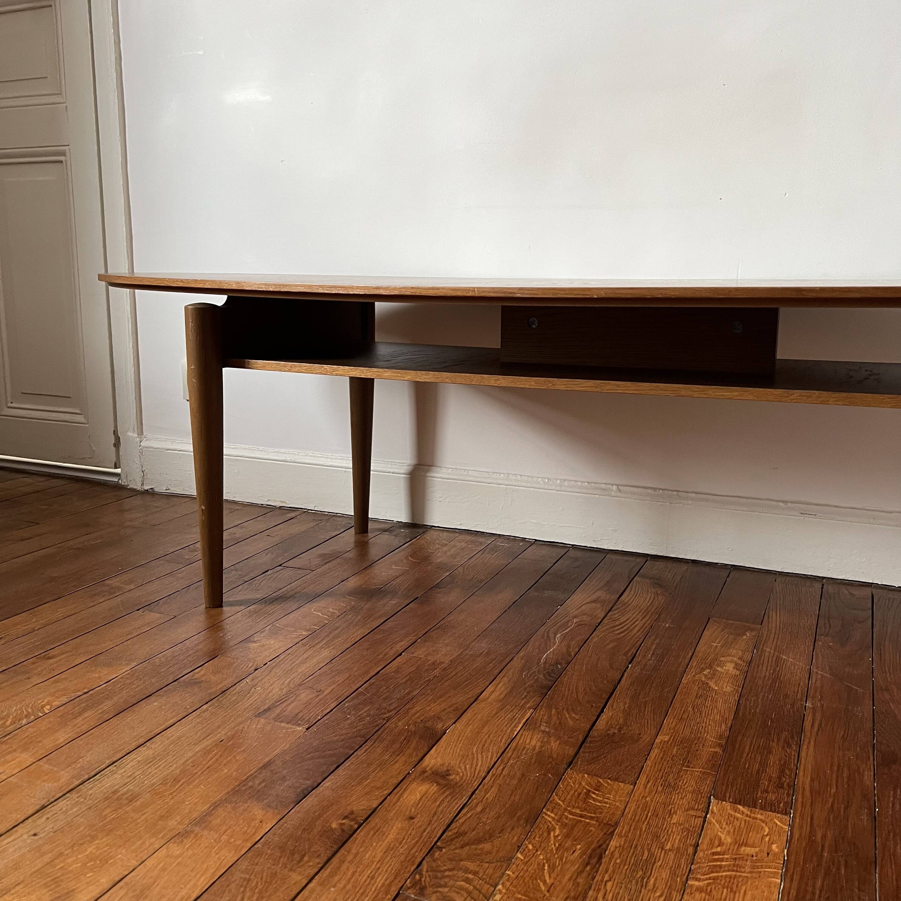 Oval Scandinavian coffee table