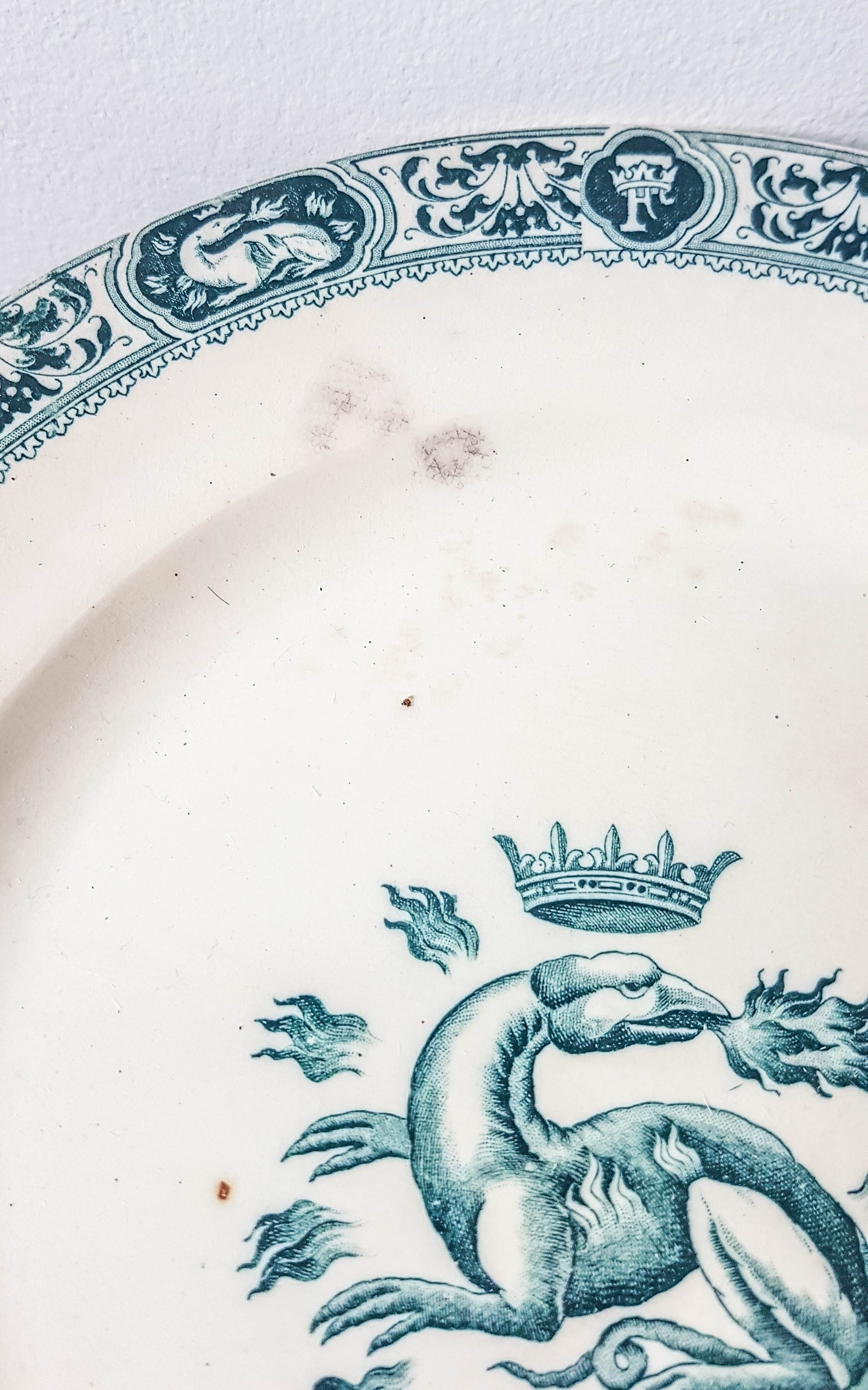 Lot 6 dessert plates François 1st SALINS Iron Earth