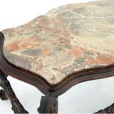 Table avec plateau en marbre, Italie, début du XXe siècle.