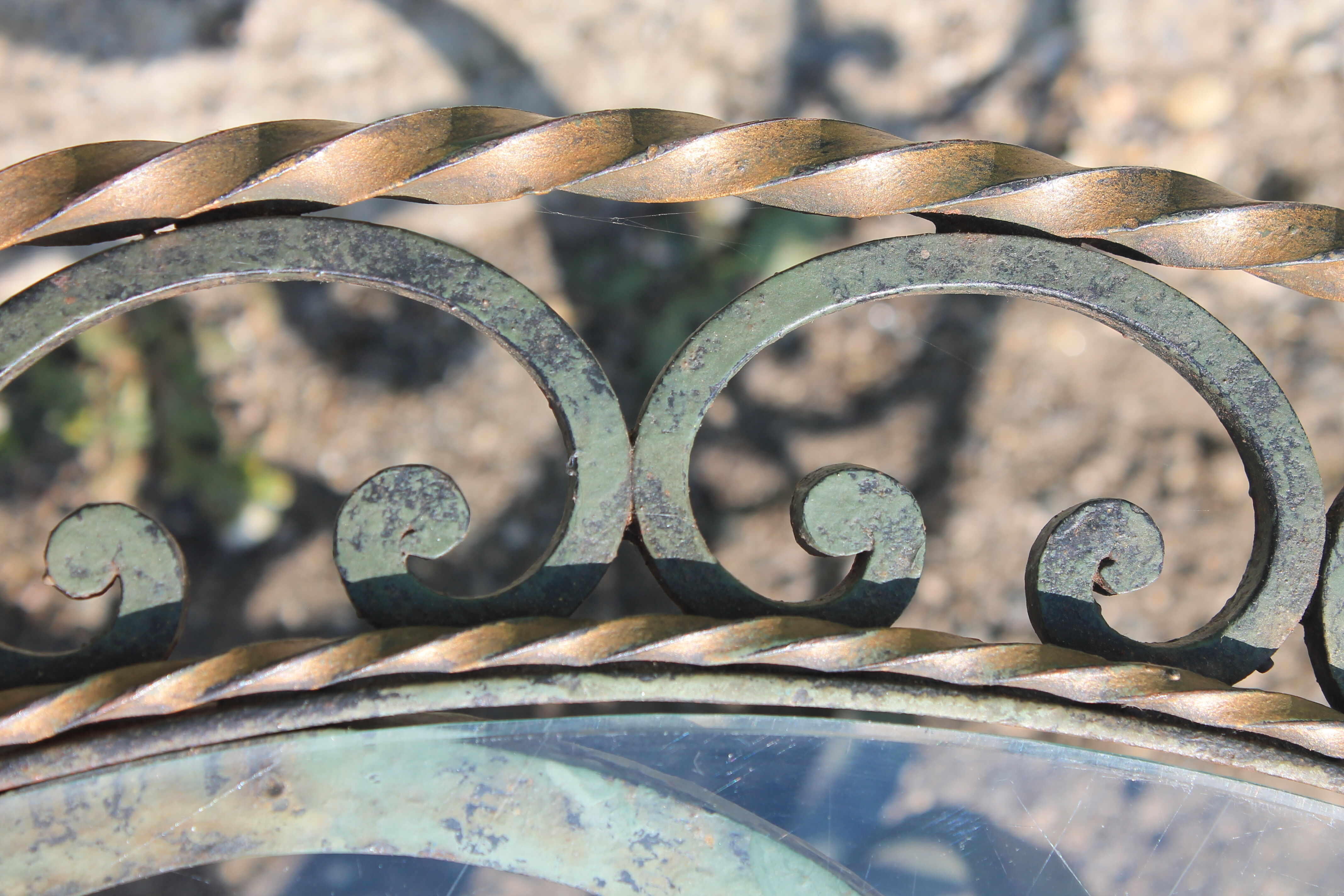 Wrought iron coffee table