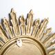 Vintage Italian golden sun mirror, mid-20th century.