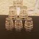 Set of 6 gilded glasses and granitas