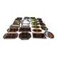 Set of 16 vintage wooden mirrors