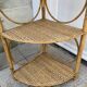 Vintage rattan corner shelf