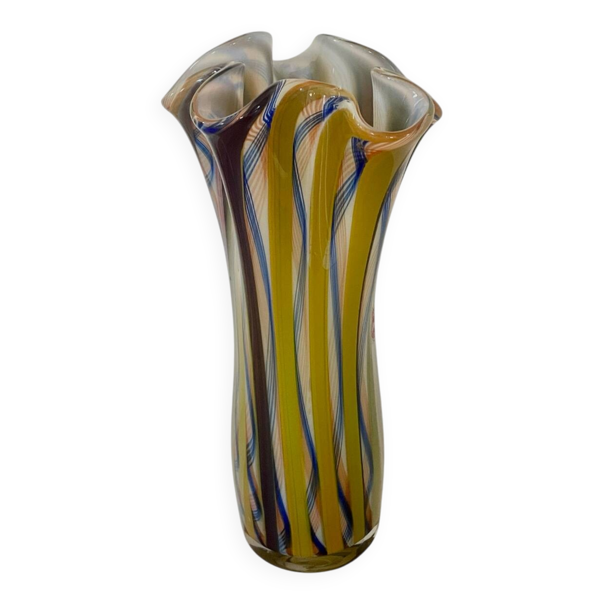 Vintage Murano Striped Vase