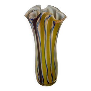 Vase rayé Murano vintage