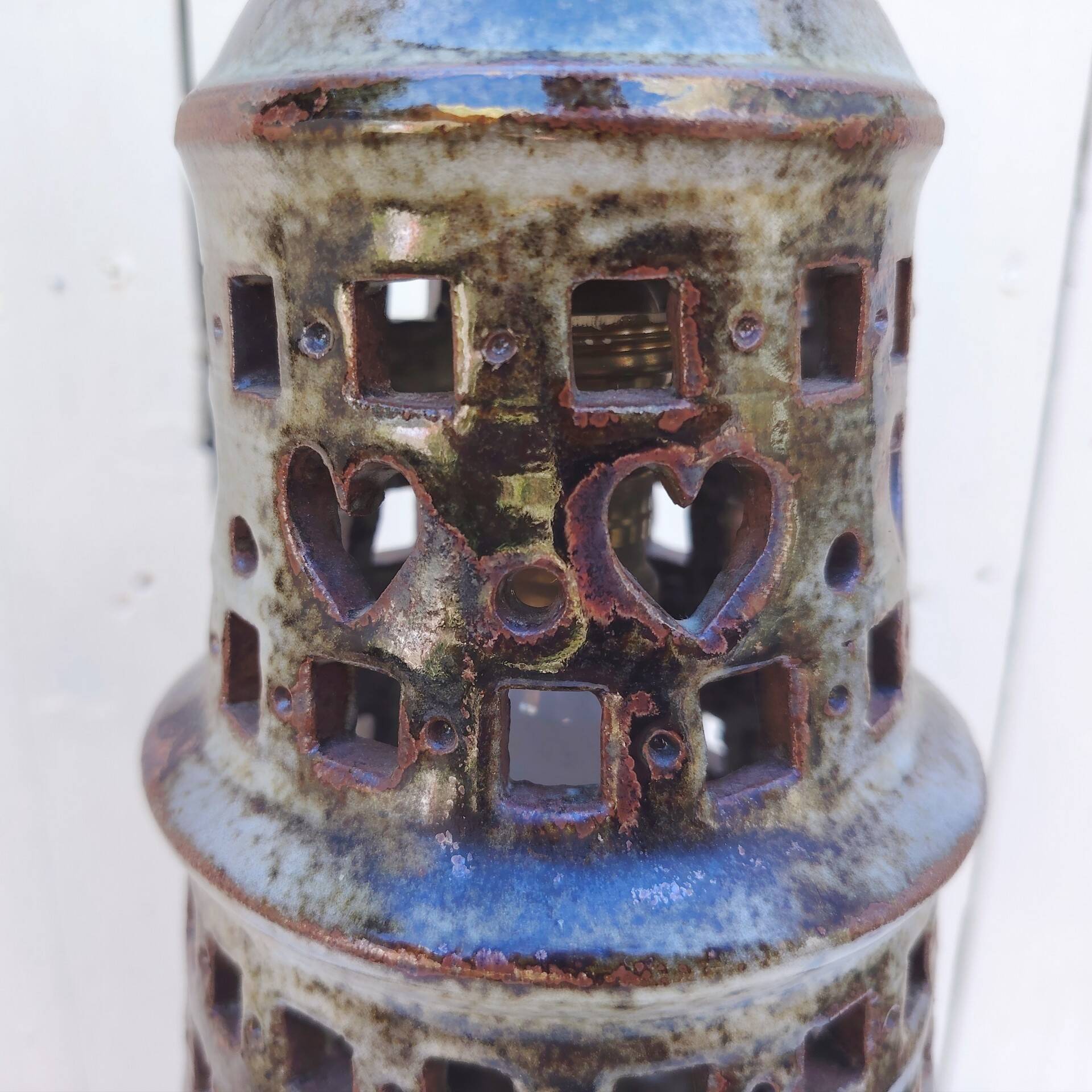 Large lamp base, ceramic, Chantal & Thierry Robert