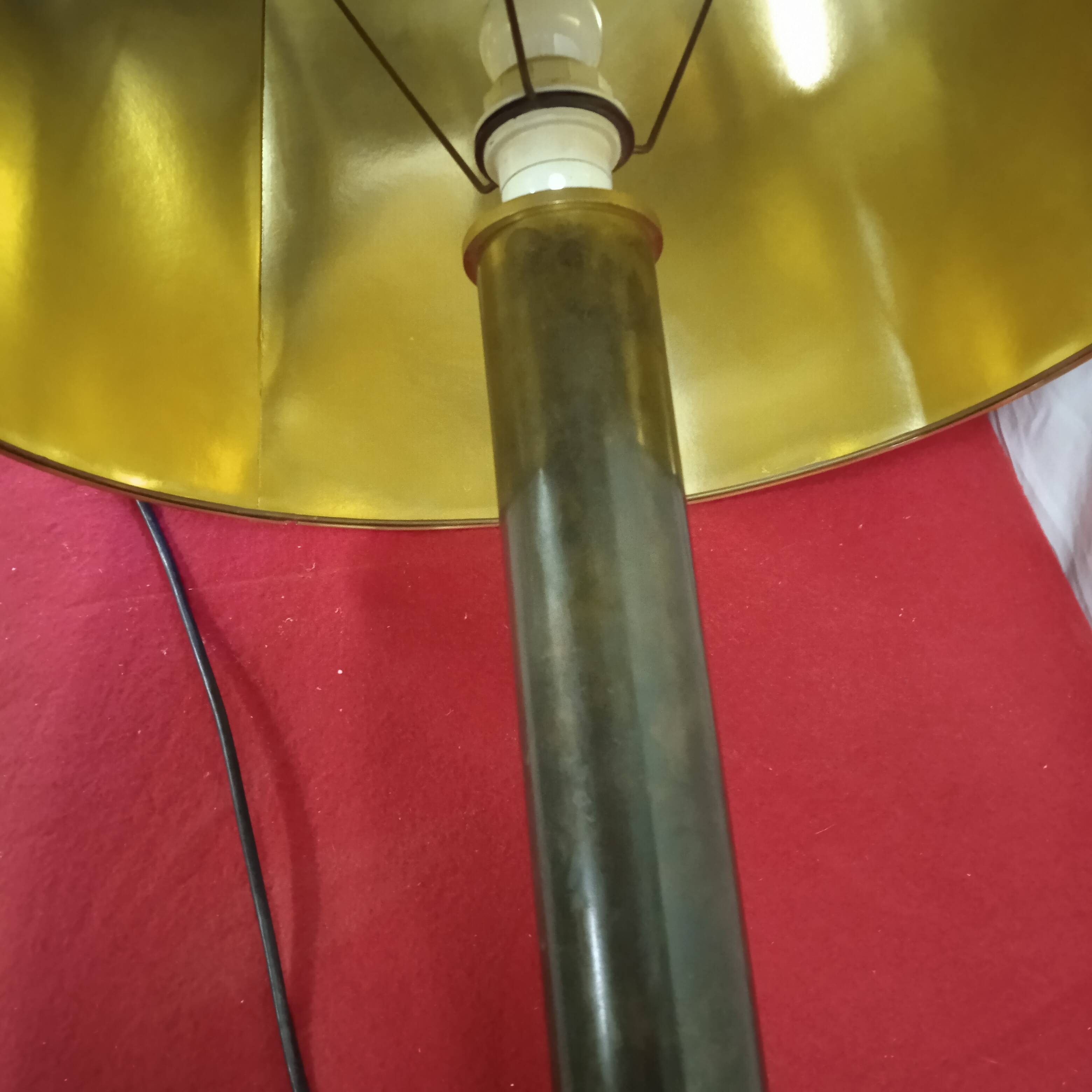 Large Art Deco style brass lamp