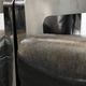 Set of two cowhide leather Aviator design armchairs with aluminium