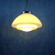 Art Deco opaline pendant with chromes suspension. 1930/40's