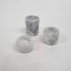 Set of three marble candle sticks, Italy 1970's