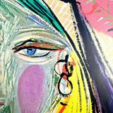 Pablo Picasso 1980 Large Vintage Offset Lithograph From A Painting