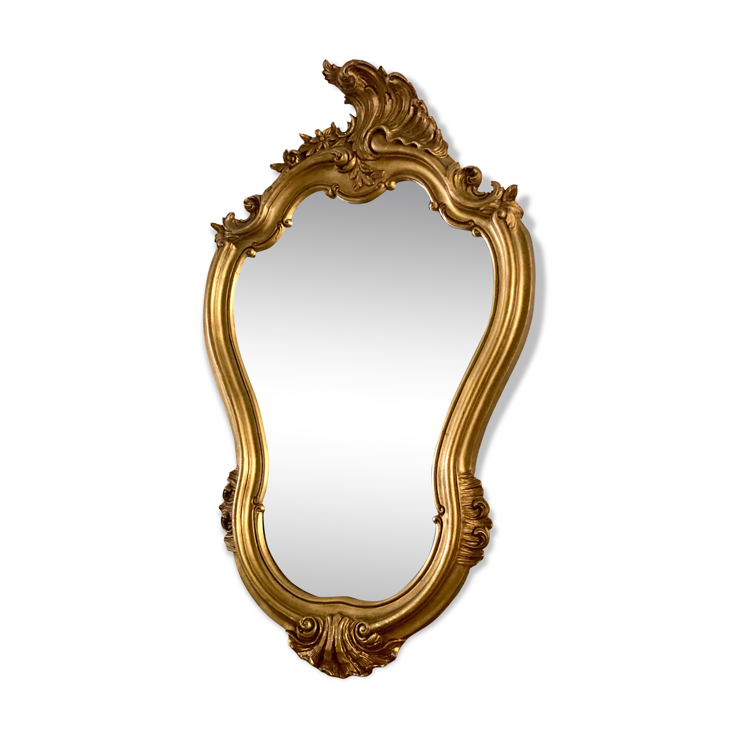 Ancien miroir doré 62x38 cm