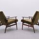 1960 Henryk Lis Mid Century Armchair in Forest Green Velvet