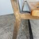 Metal bench and solid wood old vintage indus workshop