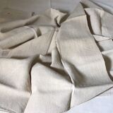 Pair of small raw hemp tablecloths