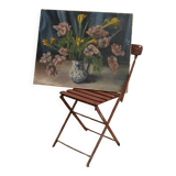 Oil painting on canvas, still life by Rollande Déchorain