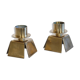 Pair of vintage Danish brass candle holders 1970