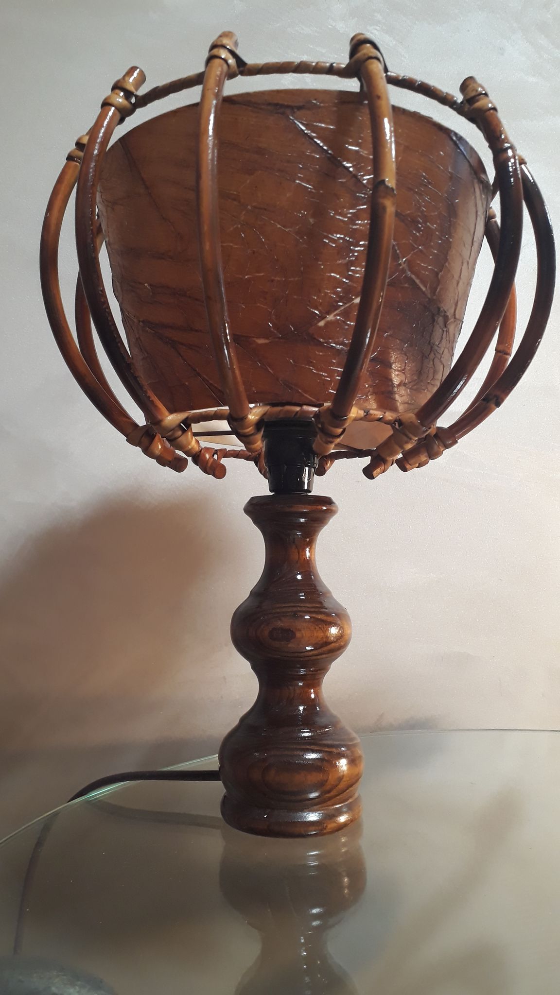 Scandinavian wicker lamps set 1960s