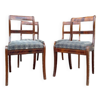 Suite Of Four Mahogany Dining Room Chairs From Charles X XIX Eme Century