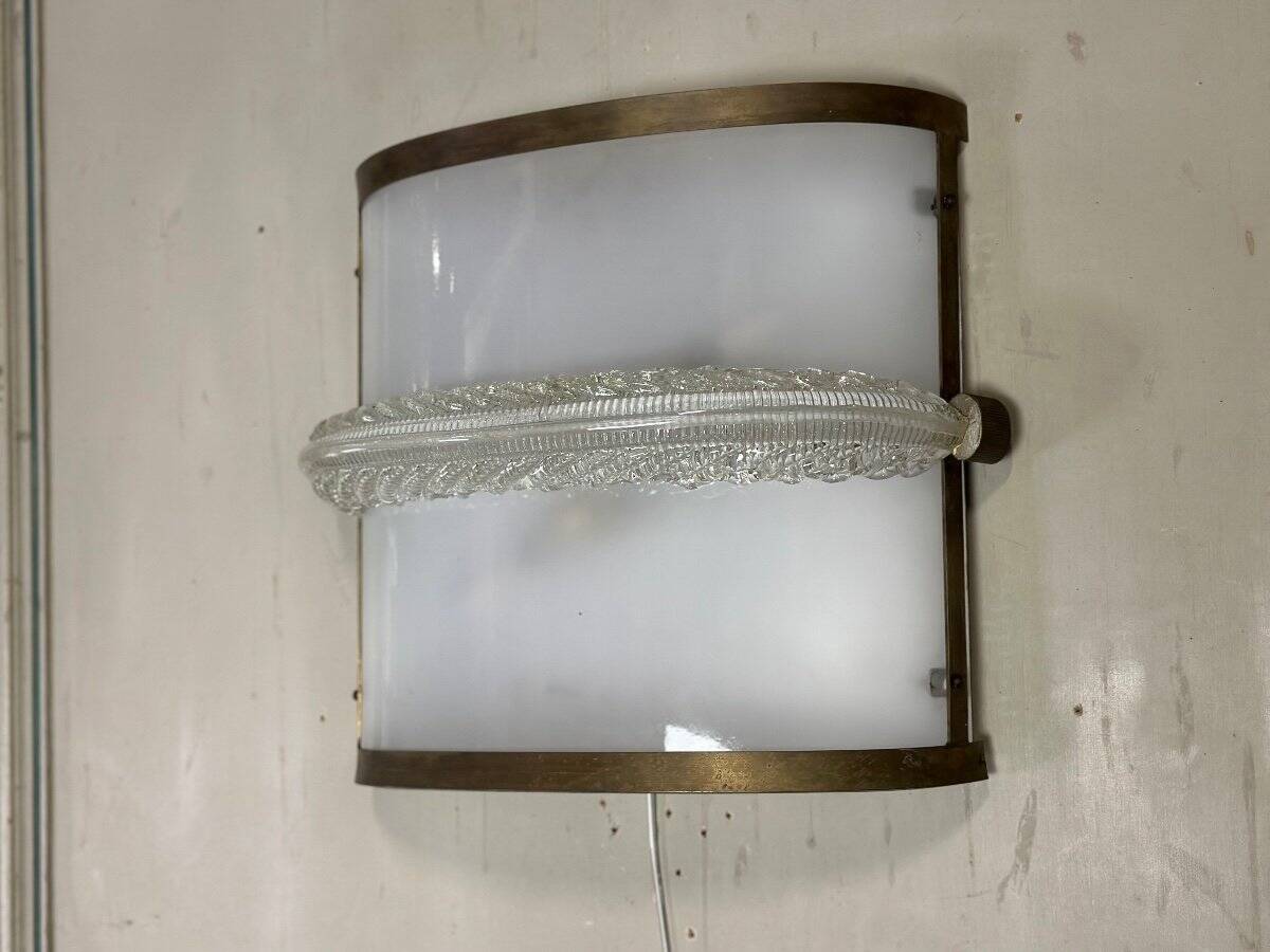 Pair of Venetian wall lights in Murano glass circa 1950