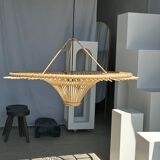 Suspension rattan saucer iron frame D:120 H:60