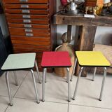 Set of 3 vintage Formica stools