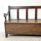 Solid oak monastery chest