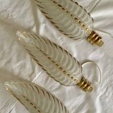 Glass and bronze wall lights from the 40s