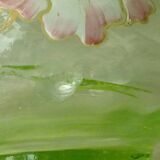 Vase boule en verre emaille email gras