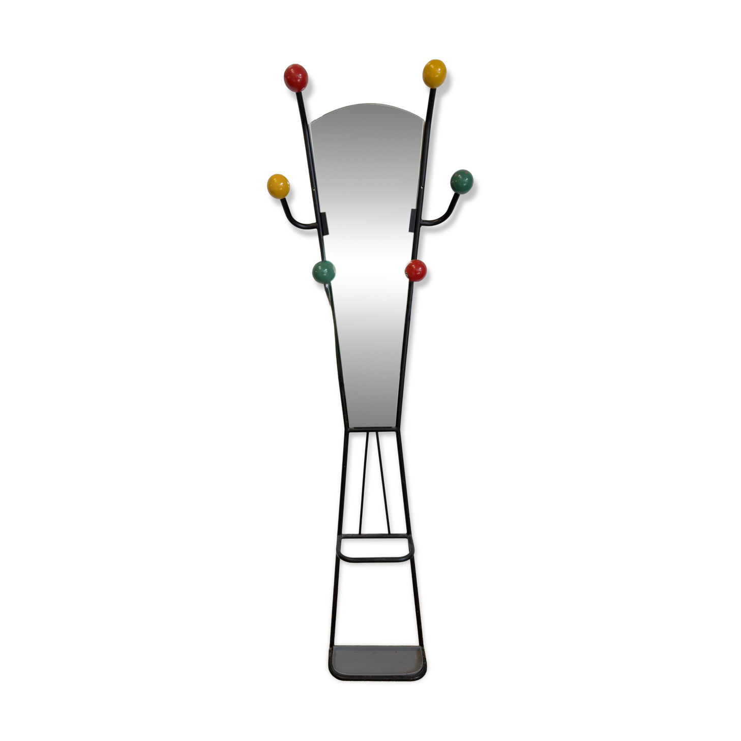 Roger Féraud coat rack with mirror – 1950s/60s