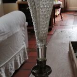 Tulip vase glass and metal