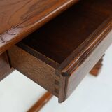 Rustic oak console table with drawer, Belgium ca. 1800