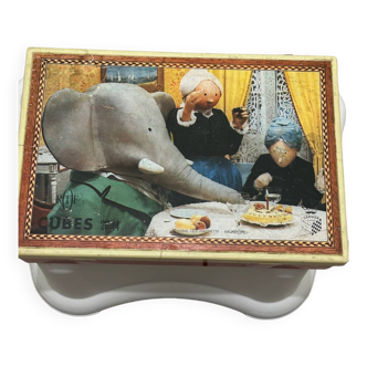 Puzzle ancien cubes Babar 1968 Garnier