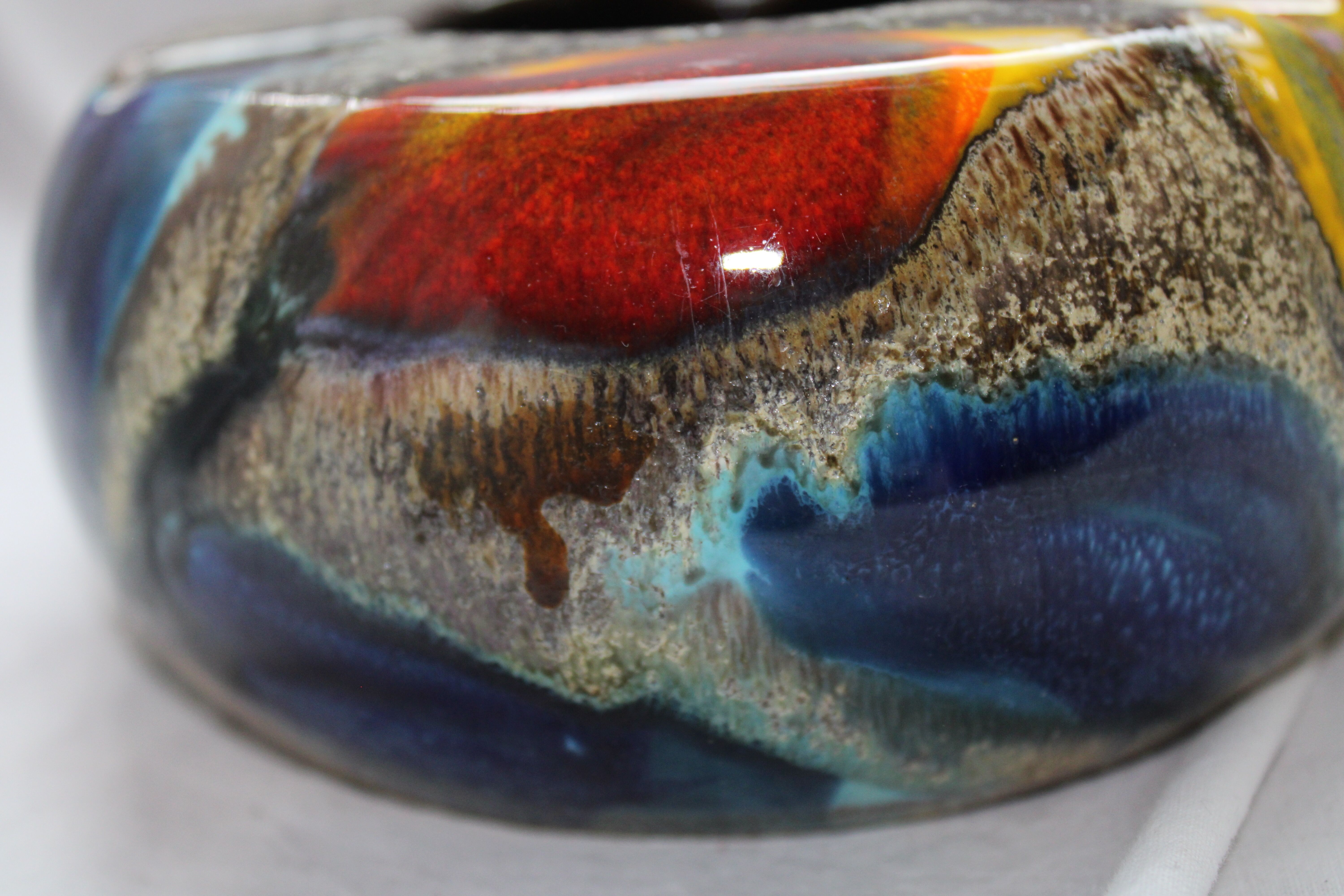 Large "Ricard" enamelled ceramic ash tray in the year 1970