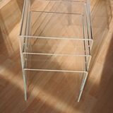 Vintage Mimi pull-out tables set in plexiglass