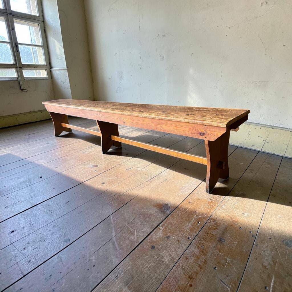 XL vintage wooden bench