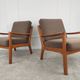 Set of 3 seats and 2 Senator armchairs by Ole Wanscher for Poul Jep
