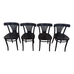 4 chaises bistrot noires