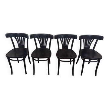Black bistro chairs set of 4