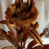 Vintage chandelier wheat sheaf gold metal