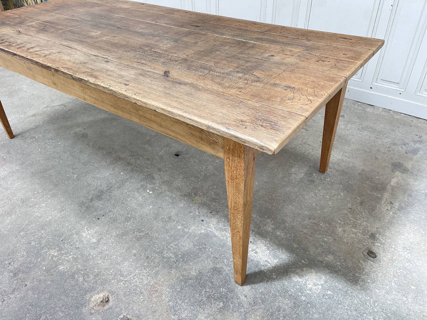 1900 oak table 216cm long
