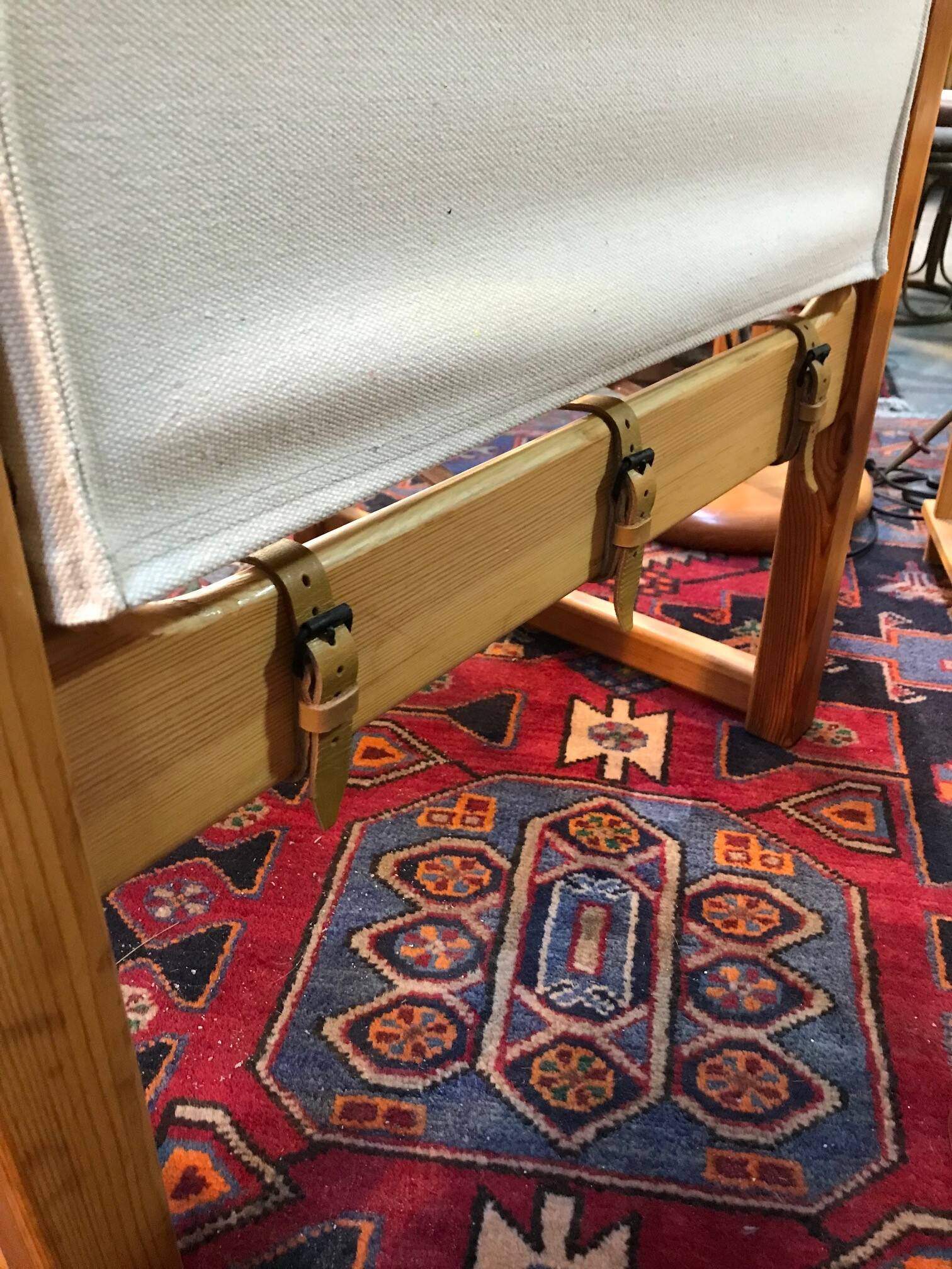 Vintage armchair by Karin Mobring from the 70s, new fabric and straps