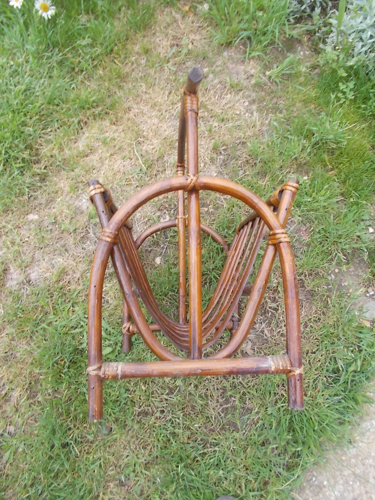 Vintage bamboo magazine door