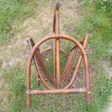 Vintage bamboo magazine door