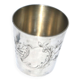 ERCUIS Rocaille silver-plated engraved metal cup/tumbler