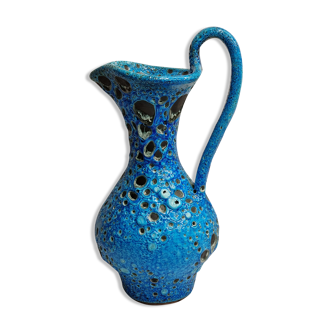 Pichet amphore fat lava écume de mer, Vallauris, vintage, 35 cm